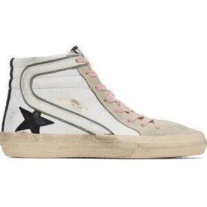 Golden Goose women’s white grey slide sneakers mid tops 37 7 from Ssense $685